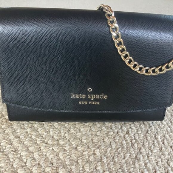 Kate Spade Purse Black Madison Large Flap Convertible Crossbody - Picture 1 of 3